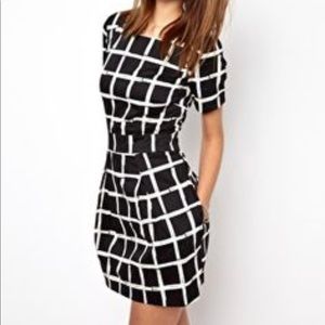 French Connection - Black & White Work Dress